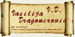 Vasilija Dragomirović vizit kartica